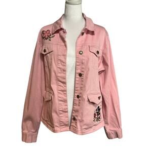 Disney pink Mickey Mouse denim button up jacket